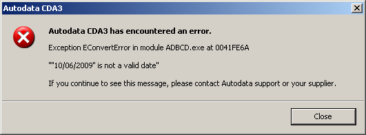 autodata file not found